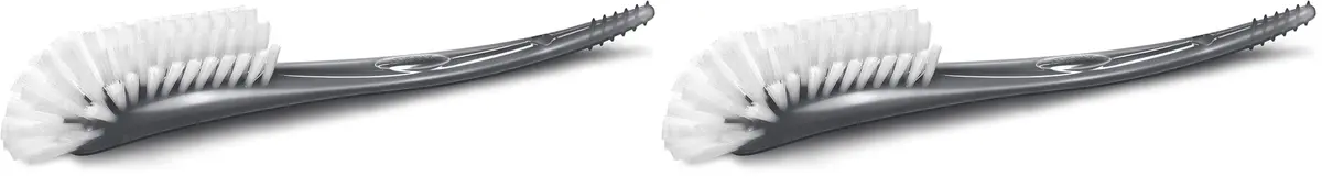 Philips AVENT Baby Bottle Brush | Nipple Cleaning | Grey | Pack of 2 | 27.9 cm (11 inches) | Curved Head & Molded Tip - main product image