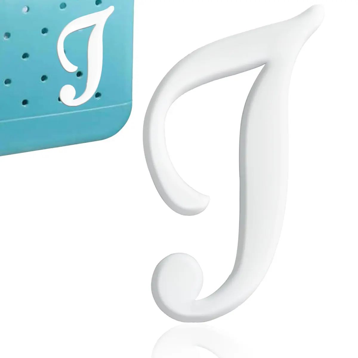 CTOHN Letter Charm for Bogg Bag, Alphabet 'I' - White Plastic | Personalized Bag Accessory - main product image
