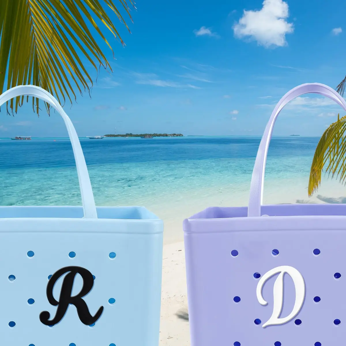 CTOHN Letter Charm for Bogg Bag, Alphabet 'I' - White Plastic | Personalized Bag Accessory - view 3