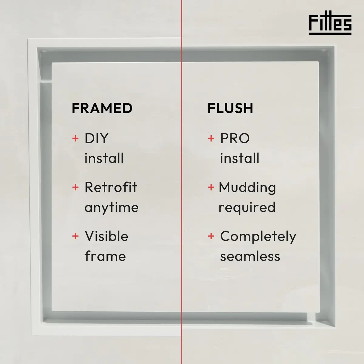 Fittes White Building Material | ABS Plastic Exhaust Fan Cover, 14.25x14.25" | Seamless Wall/Ceiling Fit - view 7