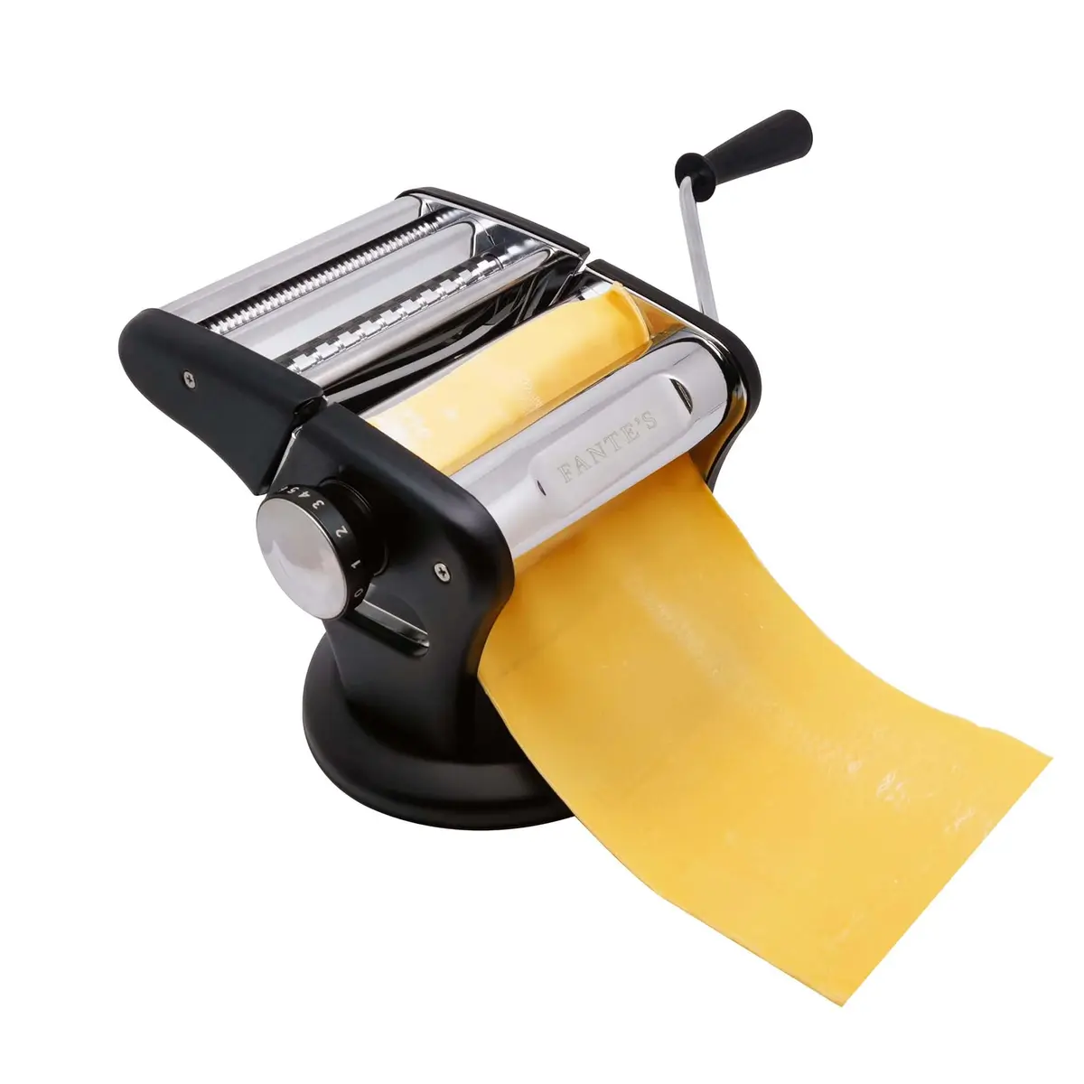 Fante's Supreme Pasta Maker, Compact Manual Noodle Press Machine with Non-Slip Suction Base for Fresh Homemade Pasta, Ravioli, Since 1906 | Italian Quality - view 5