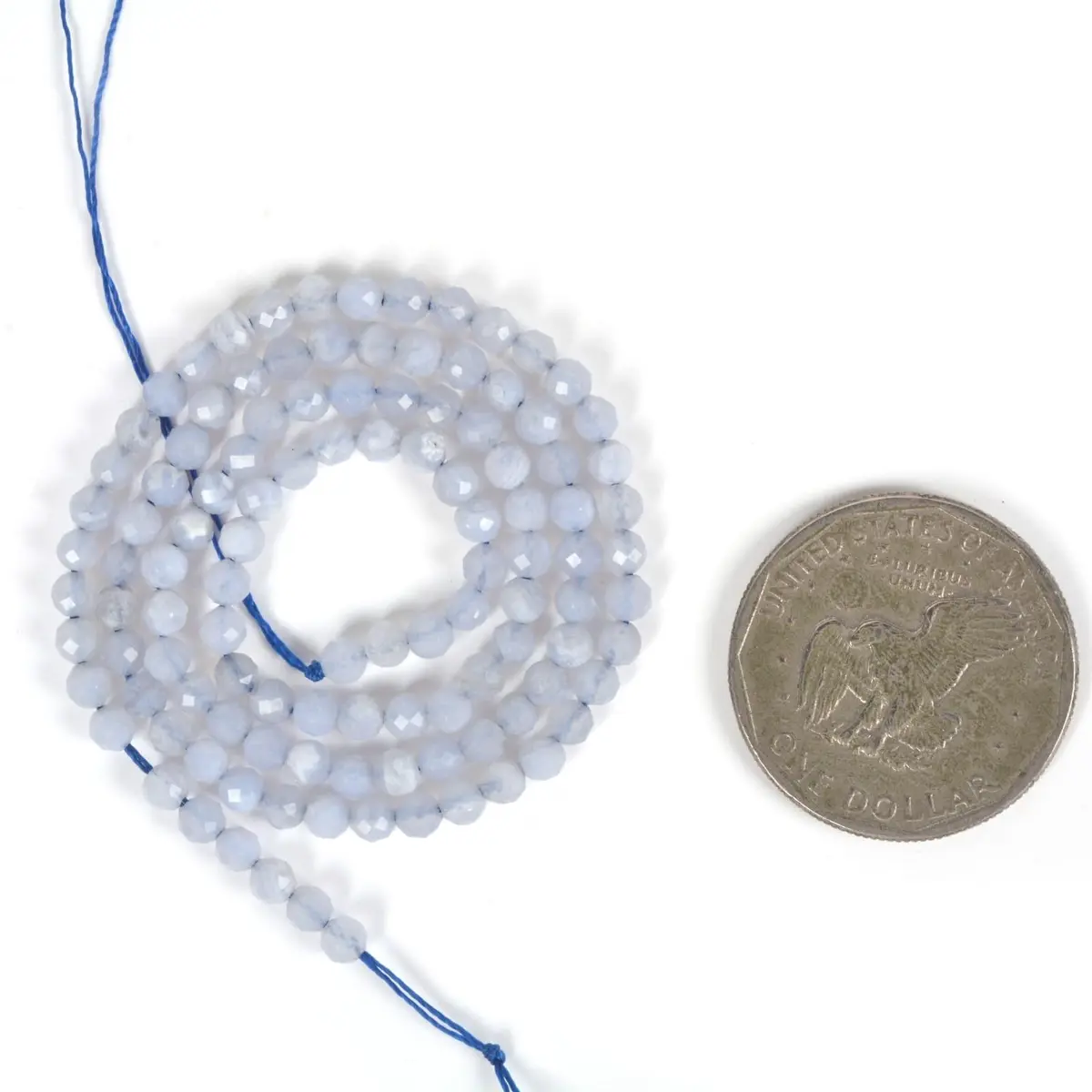 Justinstones 3mm Blue Chalcedony Faceted Gemstone Beads Strand 15.5-16" | Natural Chakra Healing Jewelry - view 3