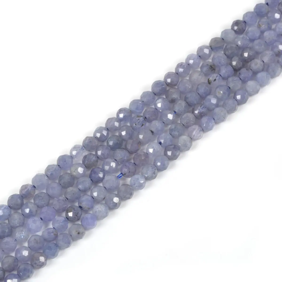 Justinstones 3mm Tanzanite Faceted Gemstone Round Loose Beads Strand 15.5-16" DIY Jewelry Making - main product image