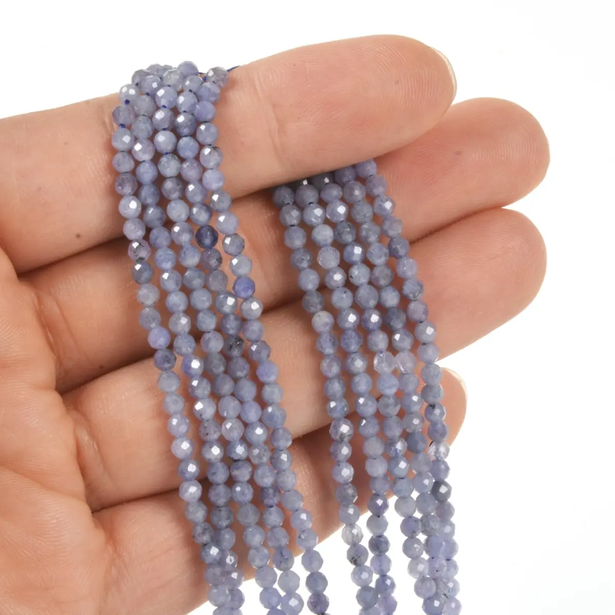 Justinstones 3mm Tanzanite Faceted Gemstone Round Loose Beads Strand 15.5-16" DIY Jewelry Making - view 2