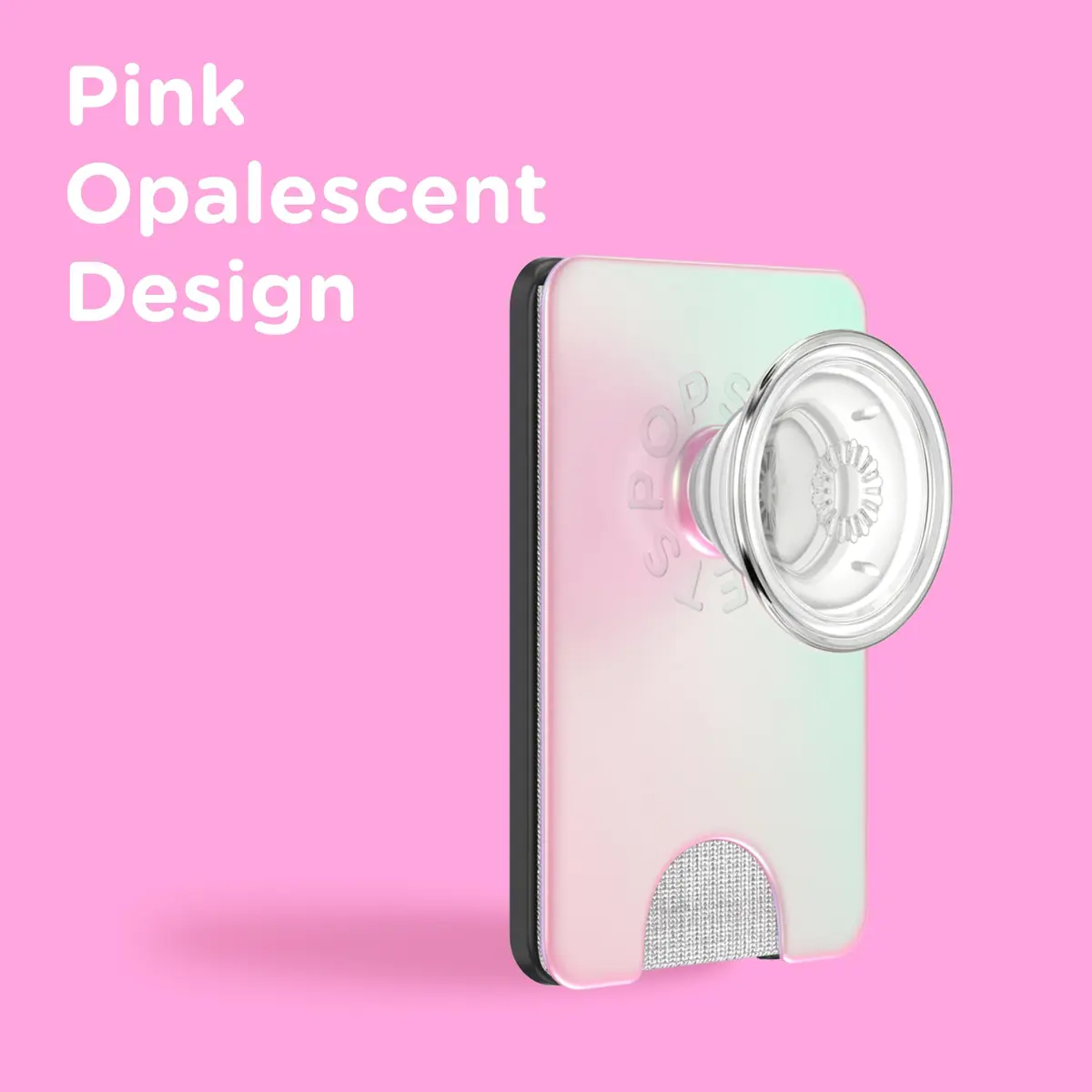 PopSockets Phone Wallet for MagSafe with Grip- Mermaid Pink | Slim Magnetic Wallet with Card Holder - view 5
