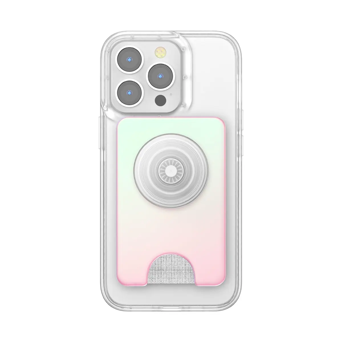 PopSockets Phone Wallet for MagSafe with Grip- Mermaid Pink | Slim Magnetic Wallet with Card Holder - view 3