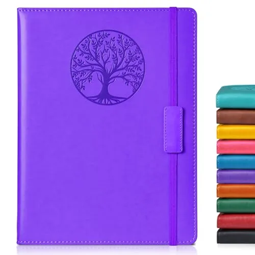 Biuwory Lined Journal Notebook B5 Large Hardcover Leather Journal 256 Pages | Acid-Free Paper for Writing - main product image