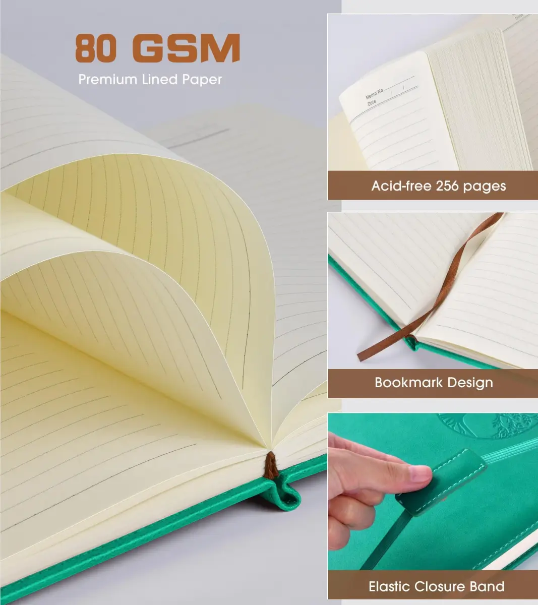 Biuwory Lined Journal Notebook B5 Large 256 Pages | Vintage Tree of Life Design - view 3