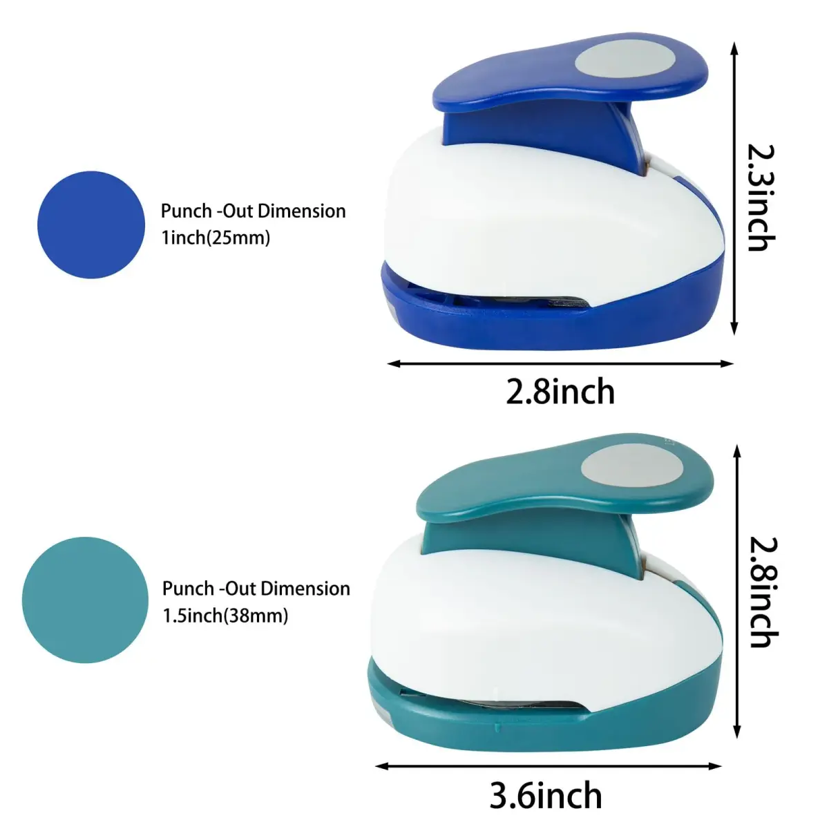 QIQQIKIN 2PCS Circle Cutter Set (38mm + 25mm) | Precision Craft Tool for Paper Crafts - view 3