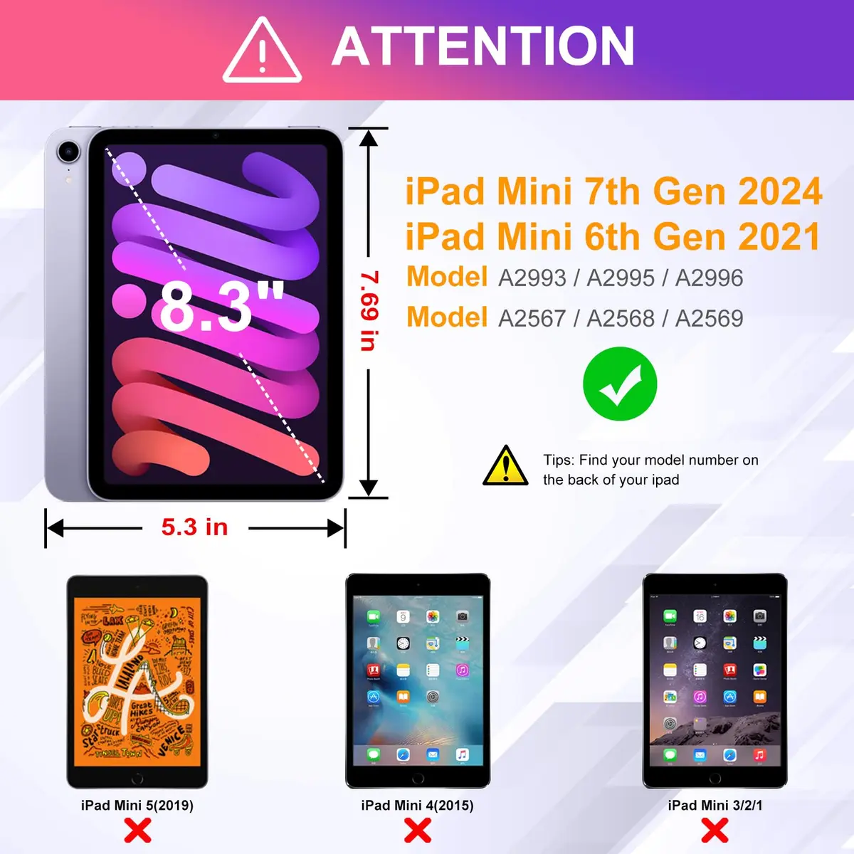 DTTO Case for iPad mini 7 (A17 Pro) / iPad mini 6 8.3-inch | Auto Sleep/Wake, Apple Pencil Support, Red - view 2