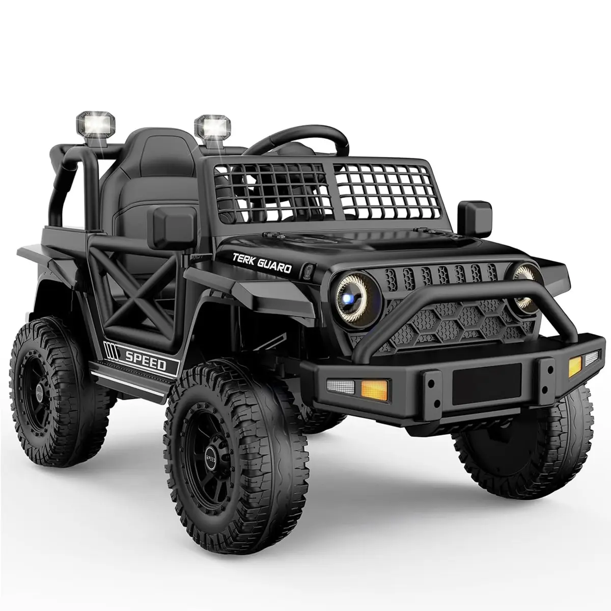 YunTopKids 12V Ride-On Toy Car for Kids 4-8 | Remote Control, Bluetooth, LED Lights - main product image