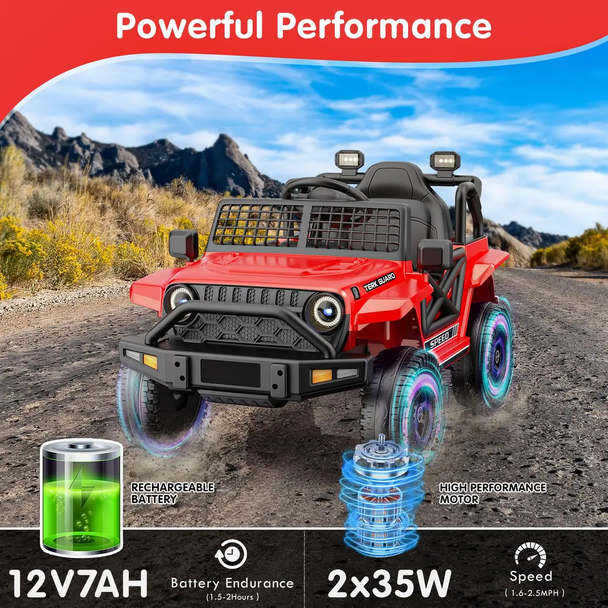 YunTopKids 12V Ride-On Toy Car for Kids | Remote Control, Bluetooth, 4-Wheel Suspension - view 2