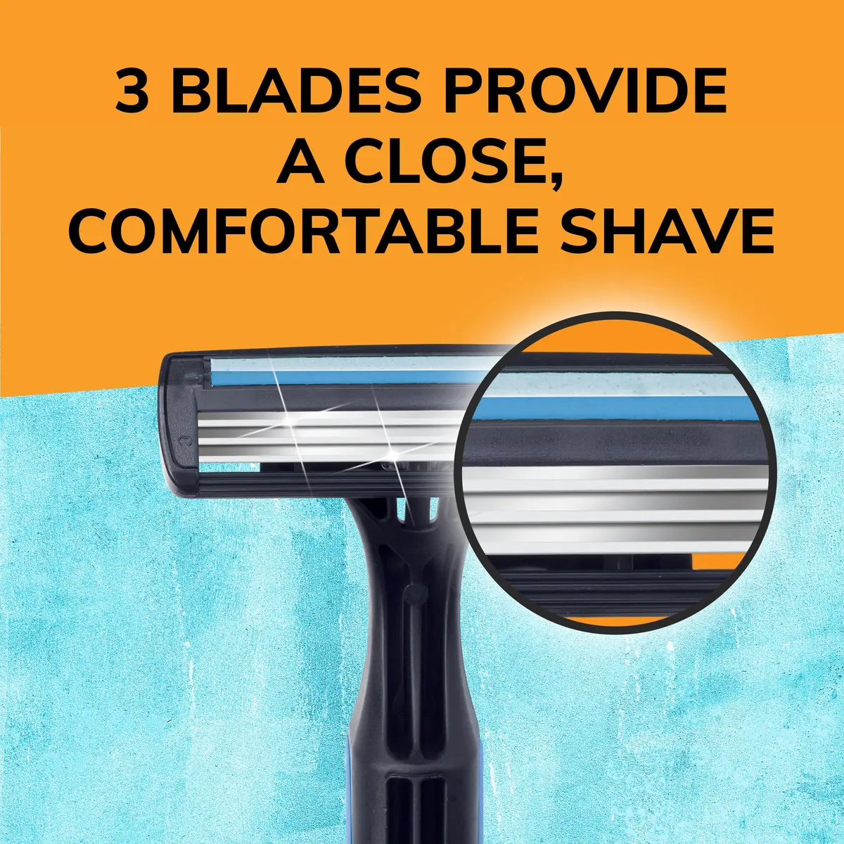 BIC Comfort 3 Advance Disposable Razors for Men | Ultra-Soothing Close Shave, 4 Piece Set - view 3