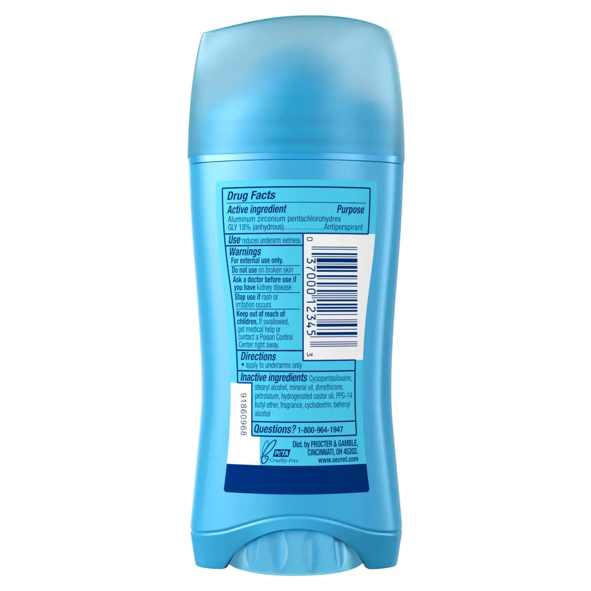 Secret Solid Antiperspirant Deodorant for Women, Shower Fresh Scent, Invisible, 5.2 oz (2 x 2.6 oz) | 24-Hour Sweat & Odor Protection - view 7
