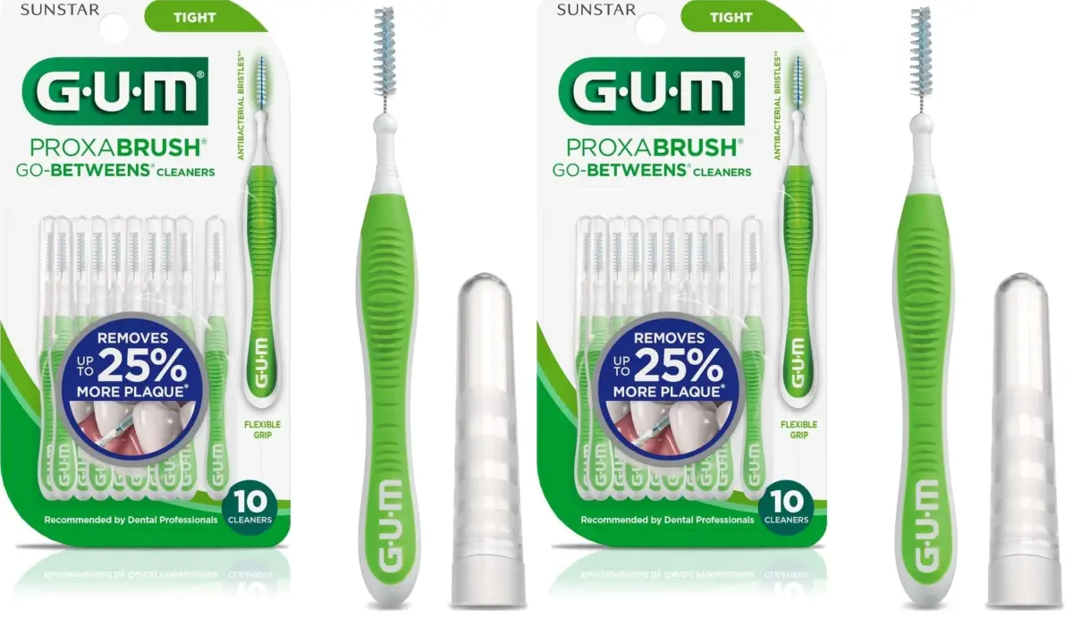 GUM Proxabrush Go-Betweens Tight Interdental Brushes 20 Count (Pack of 2) | Clinically Designed for Tight Spaces & Dental Devices - main product image