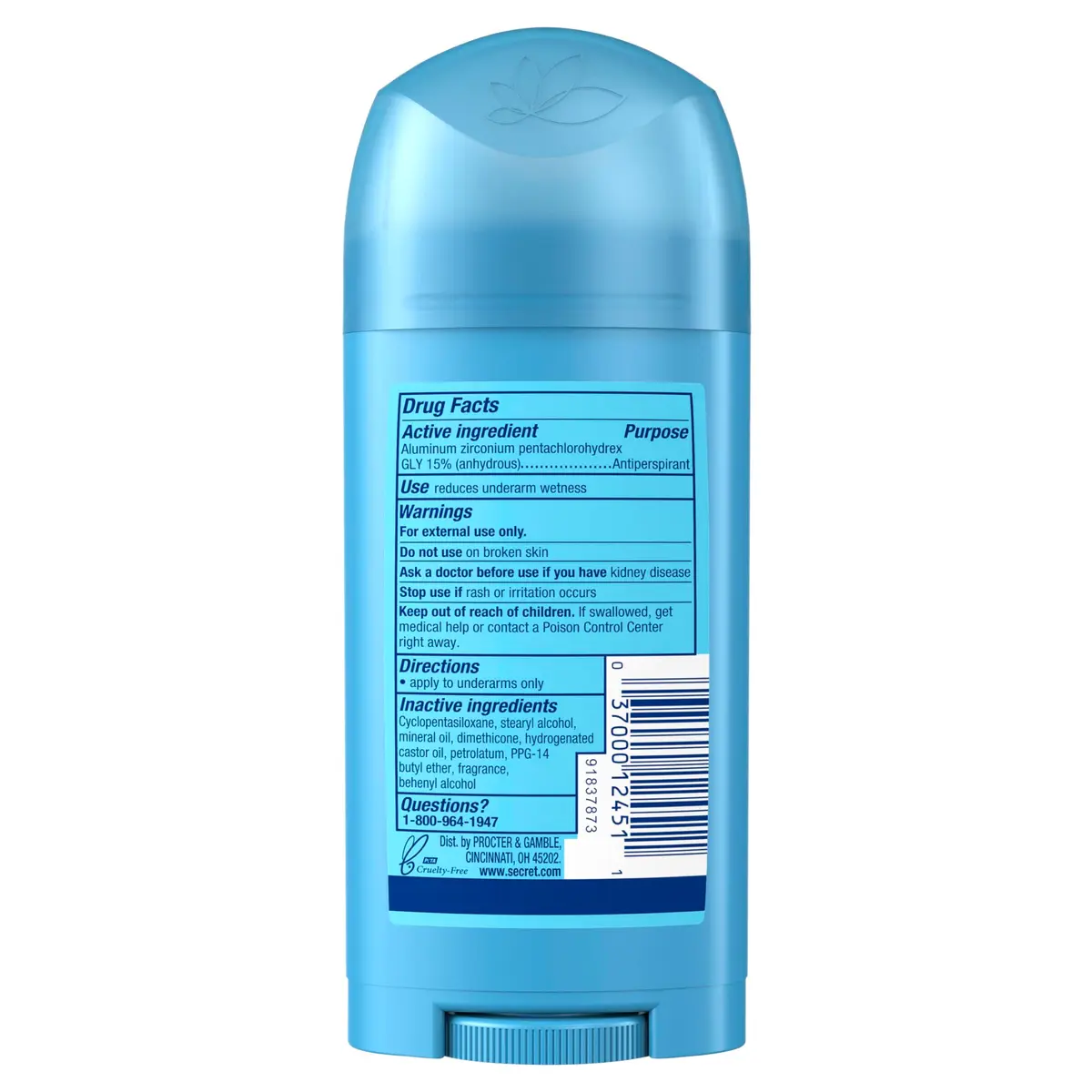 Secret Original Solid Antiperspirant Deodorant for Women, 156 g (5.4 oz) Pack of 2 | 24-Hour Sweat & Odor Protection - view 7