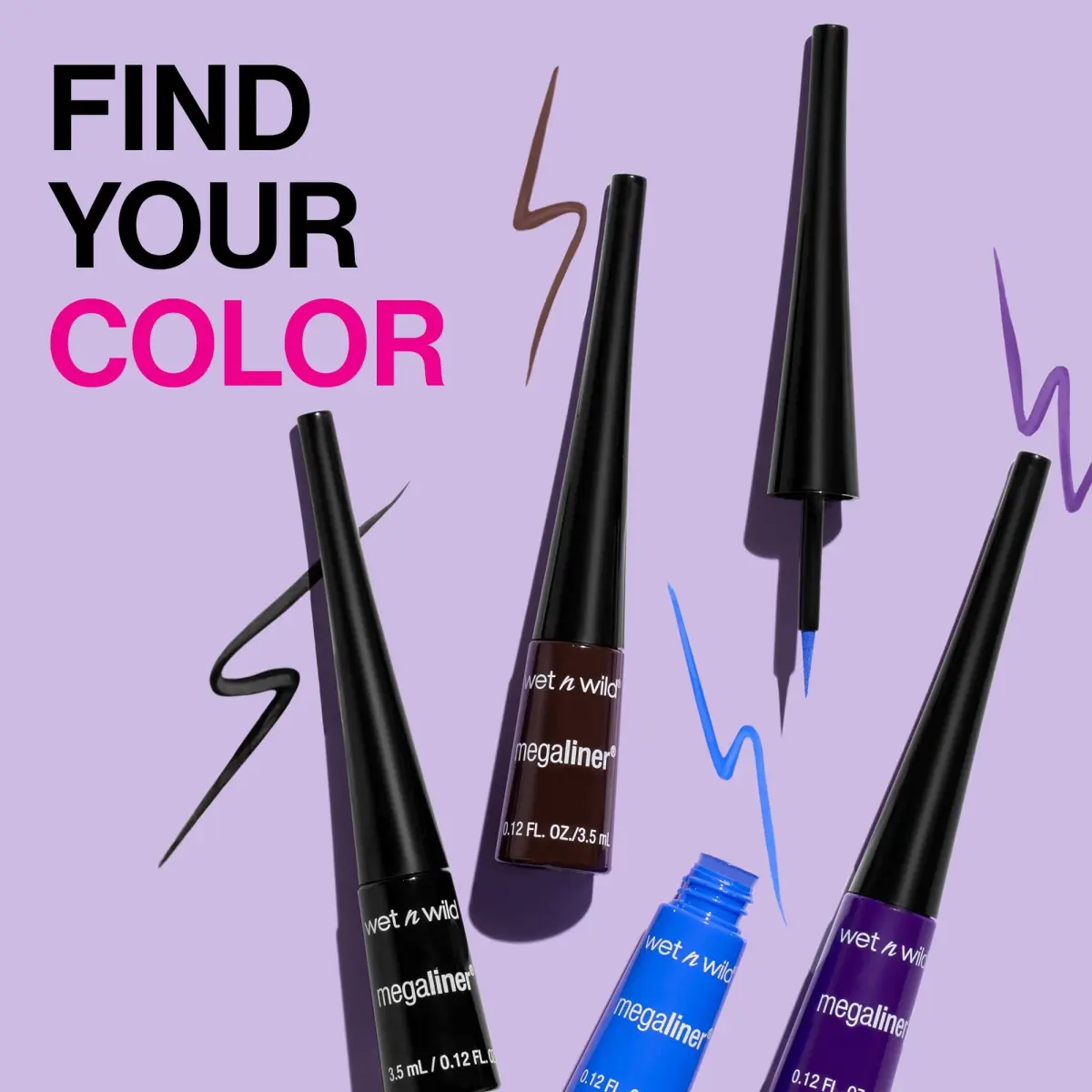 wet n wild MegaLiner Liquid Eyeliner - Voltage Blue, Pack of 2 | High-Def Pigment & Fluid Formula - view 4