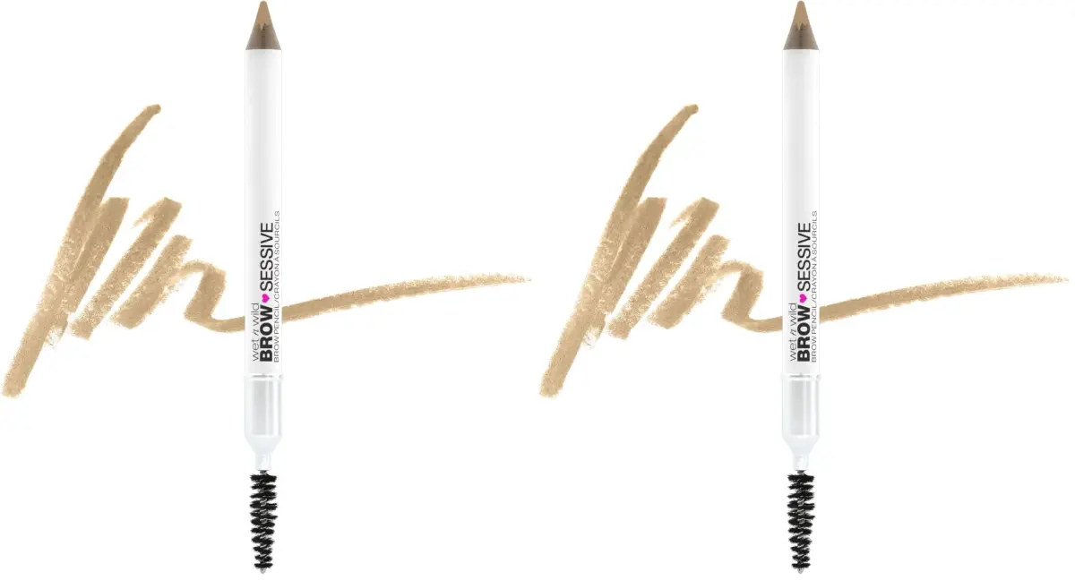 wet n wild Brow-Sessive Brow Pencil with Spoolie Brush, Taupe (2-Pack, 0.02 oz / 0.5 g) | Natural Blendable Shaping - main product image