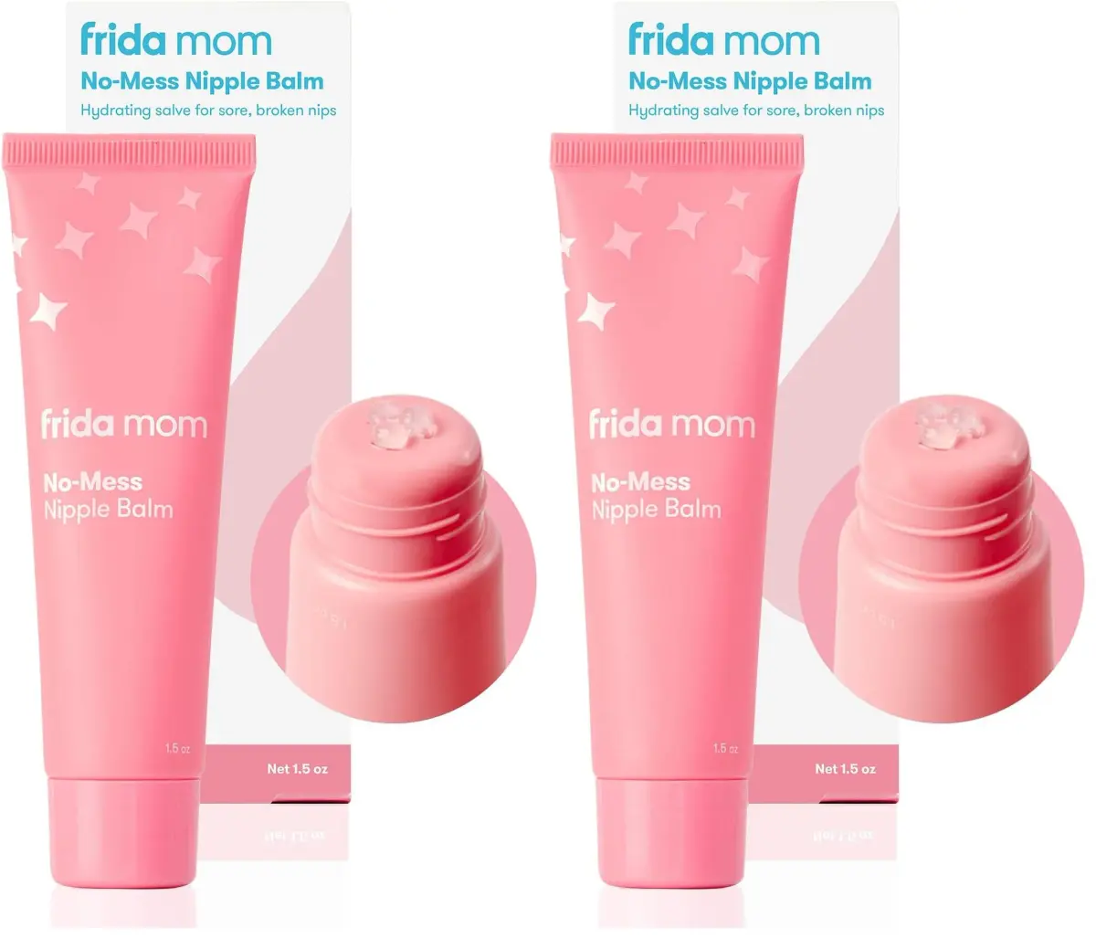 Frida Mom No-Mess Nipple Balm Moisturizer 3 fl oz (90ml) | Lanolin-Free Hydrating Balm for Sore Nipples - main product image