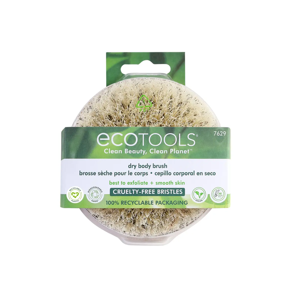 EcoTools Dry Body Brush | Eco-Friendly, Vegan & Cruelty-Free, 1 Count, Exfoliates & Promotes Blood Circulation - view 2