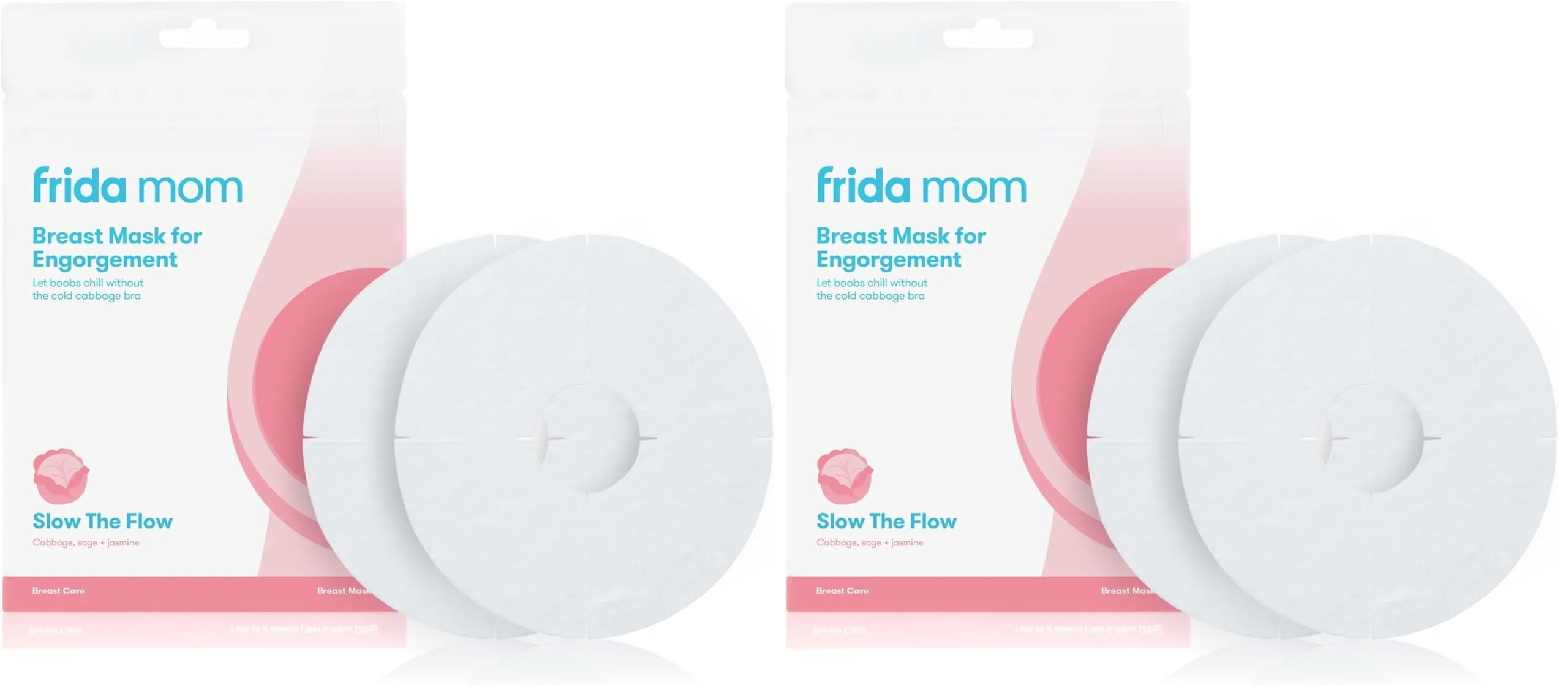 Frida Mom Breast Pads for Engorgement - Reusable Breast Mask with Cabbage, Jasmine & Sage (2 Masks) - main product image