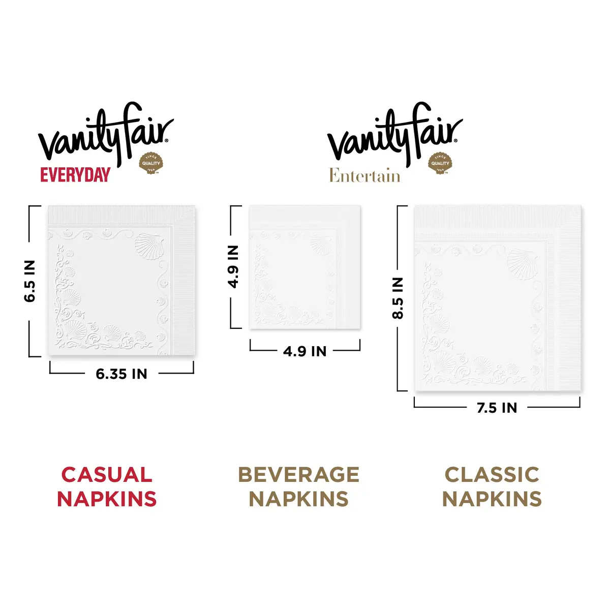 Vanity Fair Entertain Paper Napkins 160 Count | Elegant 3-Ply Disposable Napkins for Events - view 5