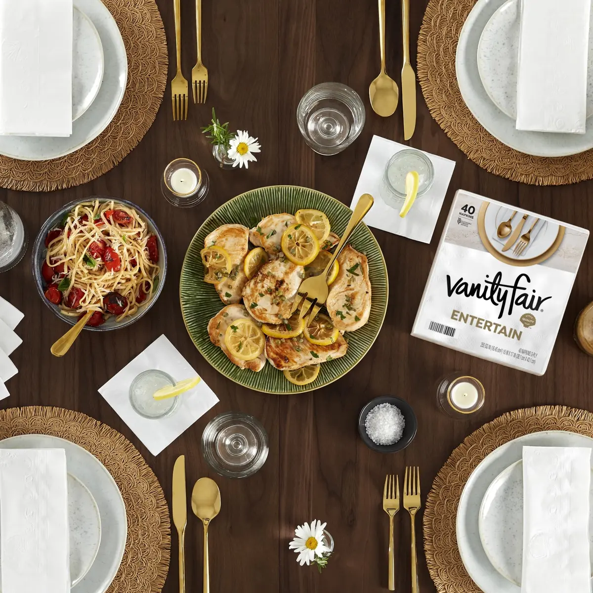 Vanity Fair Entertain Paper Napkins 160 Count | Elegant 3-Ply Disposable Napkins for Events - view 9