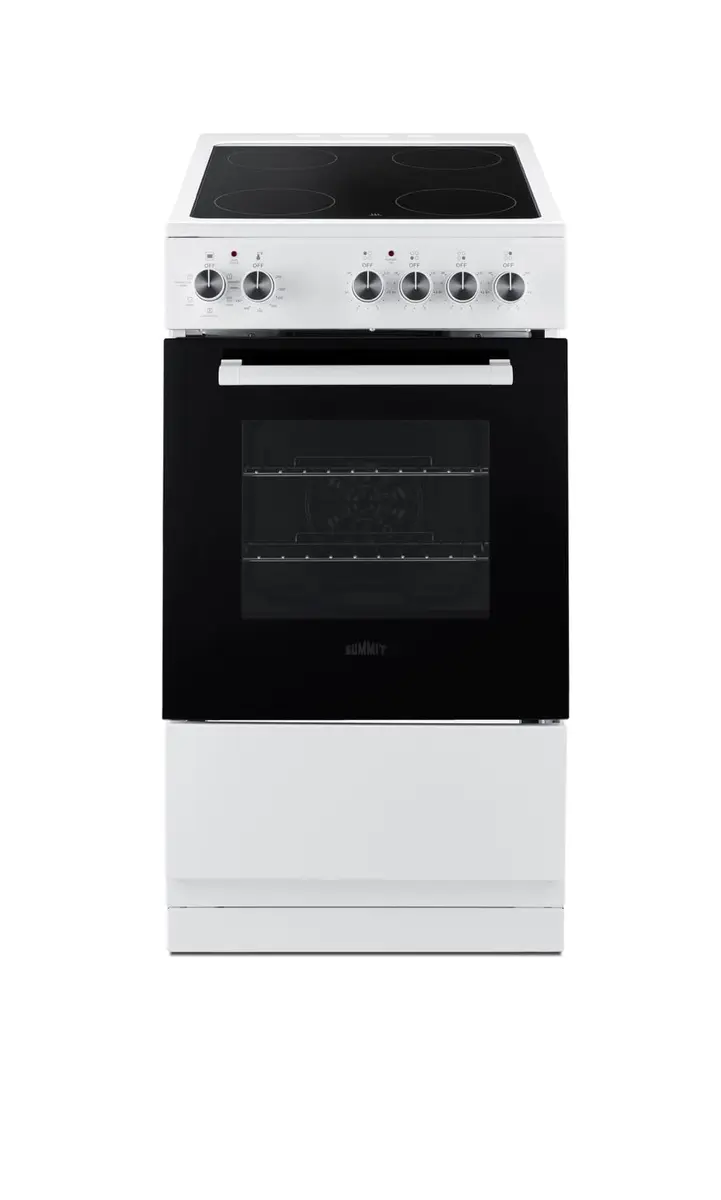 Summit 20” Electric Range, 1.87 cu.ft. ADA Compliant, White | Compact European-Made Kitchen Appliance - main product image