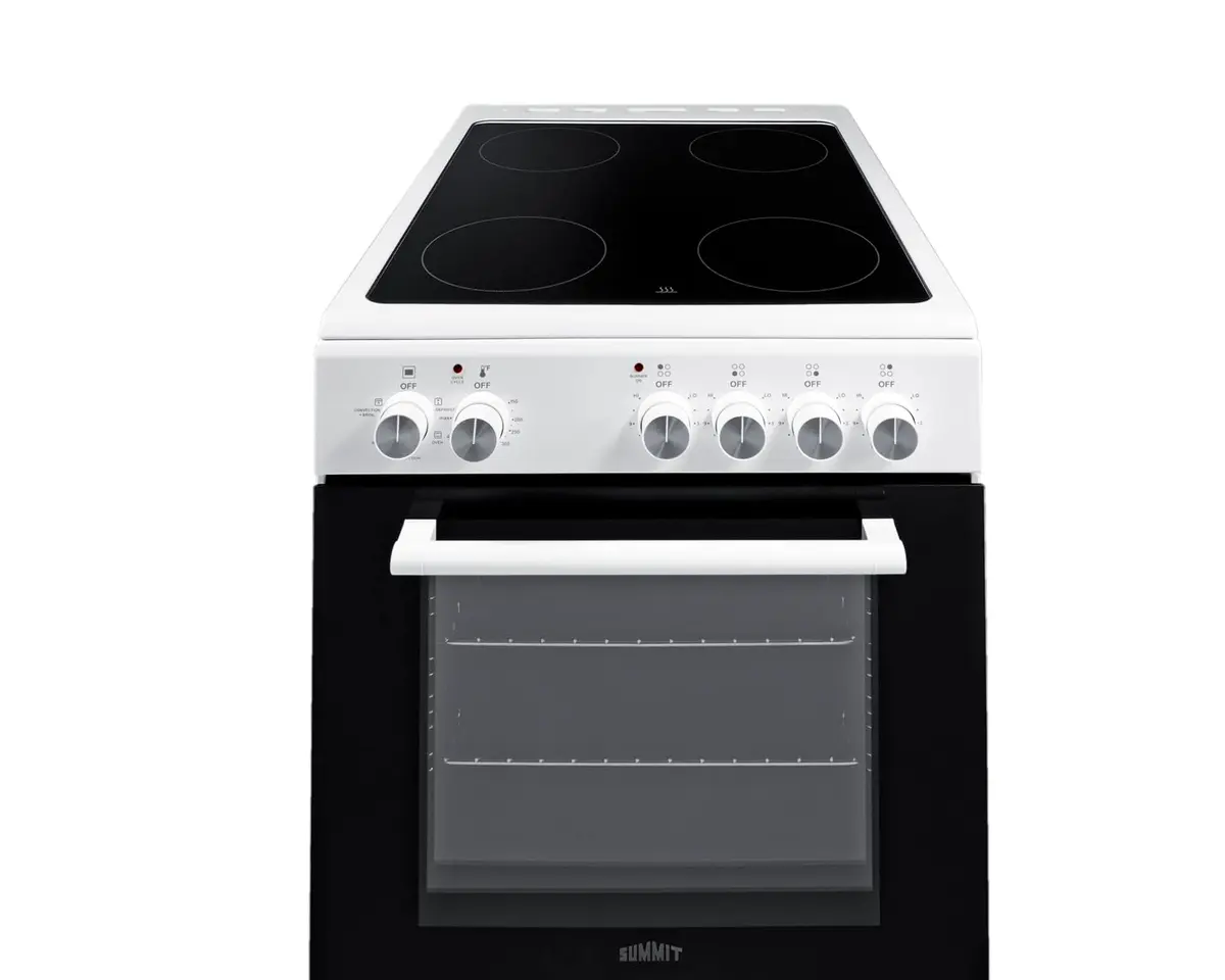 Summit 20” Electric Range, 1.87 cu.ft. ADA Compliant, White | Compact European-Made Kitchen Appliance - view 7