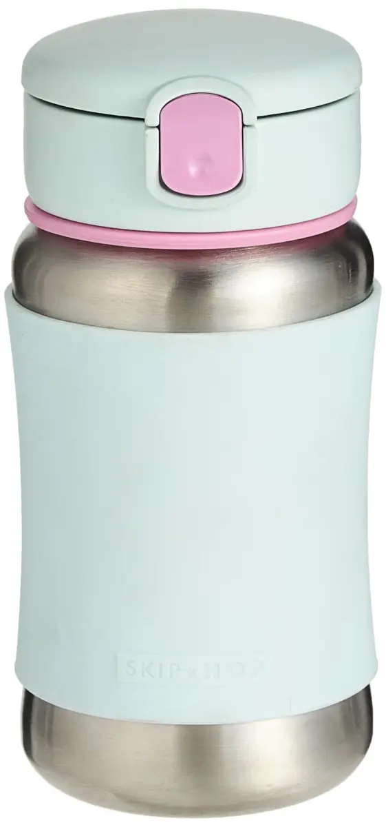 Skip Hop Zoo Ice Cream Stainless Steel Straw Bottle 350ml (12 oz) - 2 Pack Toddler Cup - view 2
