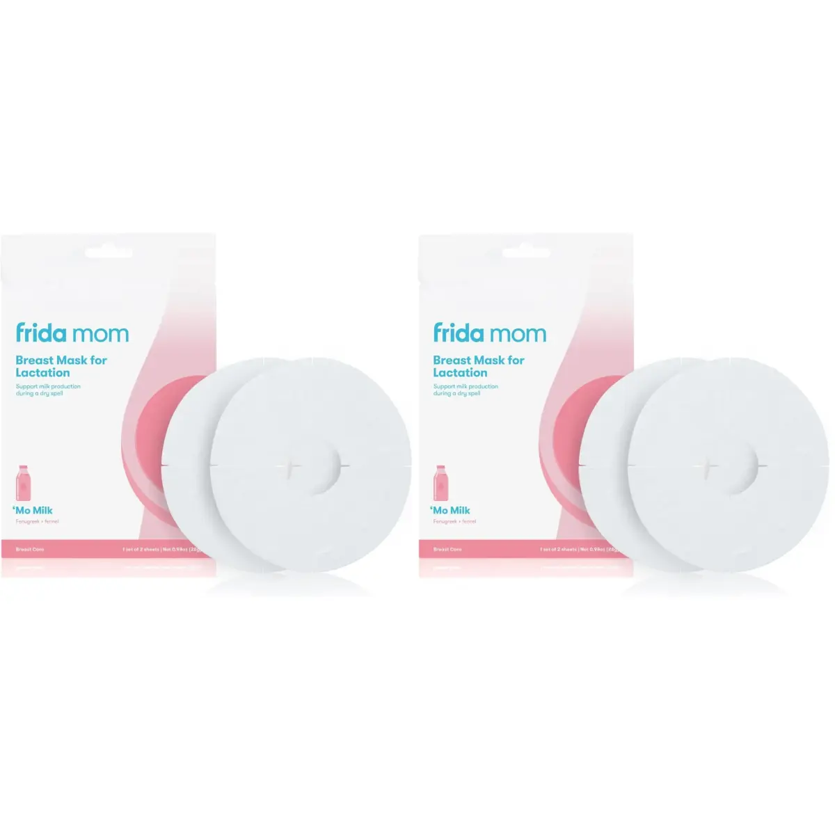 Frida Mom Breast Mask for Lactation 2 Sheet Masks | Support Milk Supply with Fenugreek + Fennel - main product image