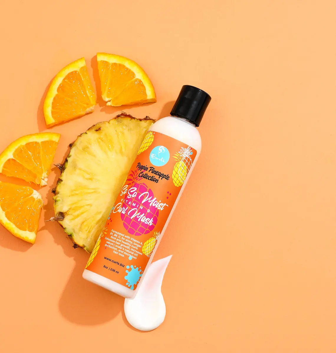Curls Poppin Pineapple Vitamin C Hair Mask 8oz (2 Pack) | Thickens & Moisturizes Curly Hair - view 2