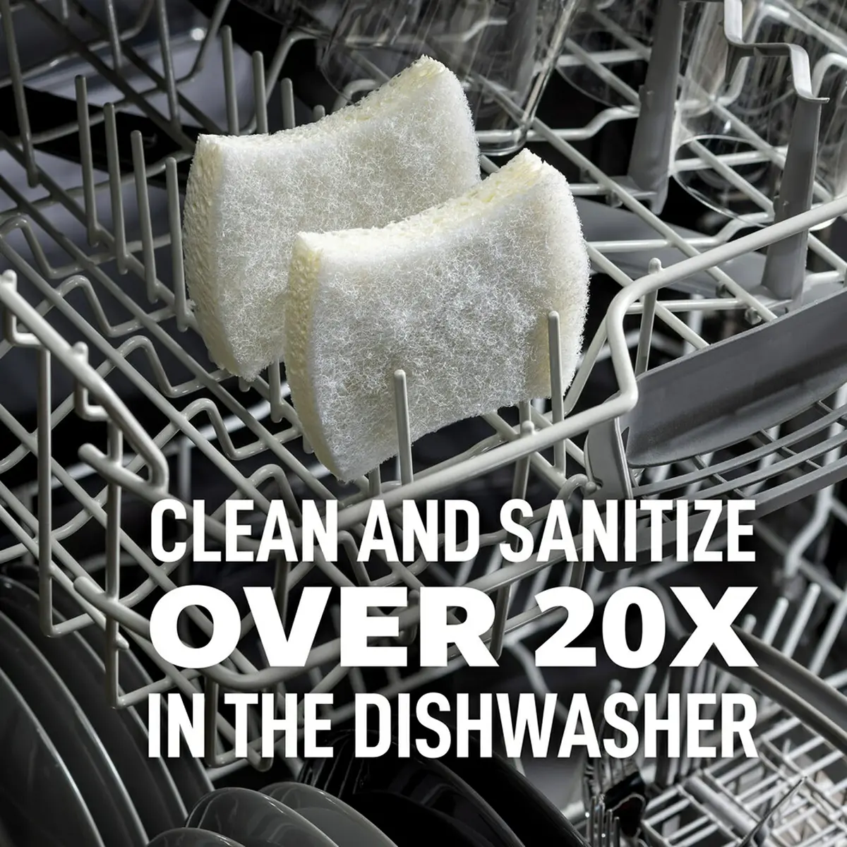 Scotch-Brite Greener Clean Non-Scratch Scrub Sponge 6-Pack | Sustainable Materials, Dishwasher Safe - view 5