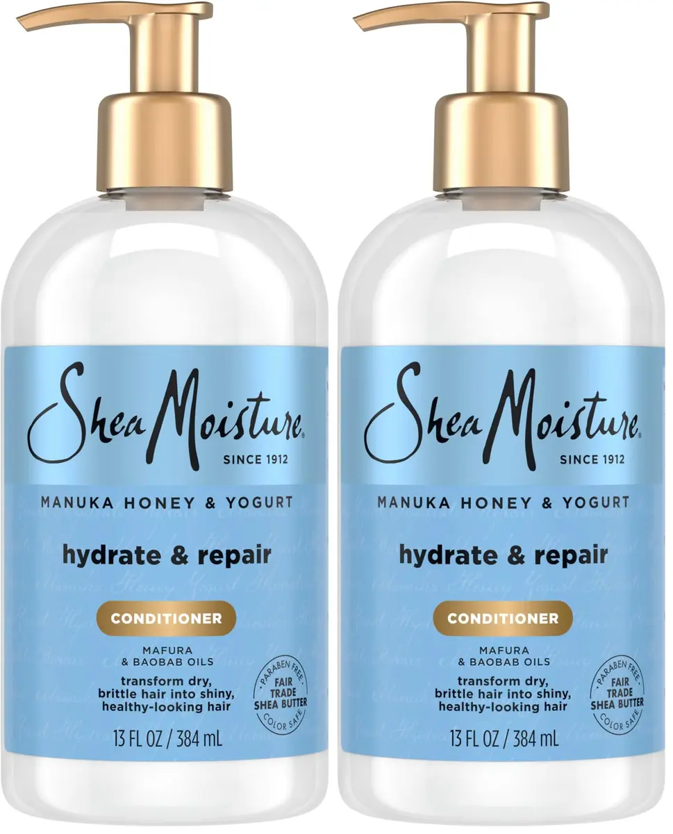 SheaMoisture Hydrate & Repair Conditioner for Damaged Hair 13 oz (Pack of 2) | Organic Shea Butter & Manuka Honey - main product image