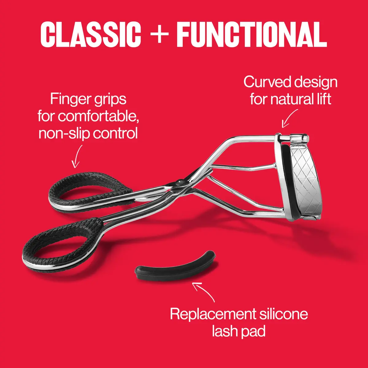 Revlon Natural Curl Lash Curler | Creates a Natural Lash Lift, Non Slip Finger Grip, Easy to Use (Pack of 2) - view 6