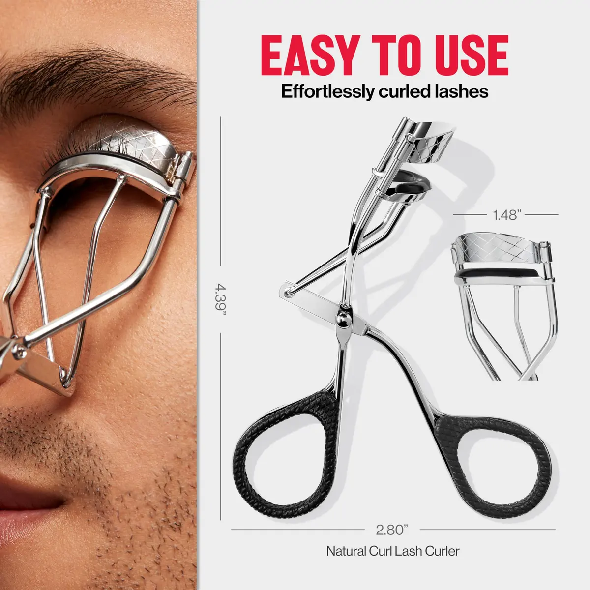 Revlon Natural Curl Lash Curler | Creates a Natural Lash Lift, Non Slip Finger Grip, Easy to Use (Pack of 2) - view 7