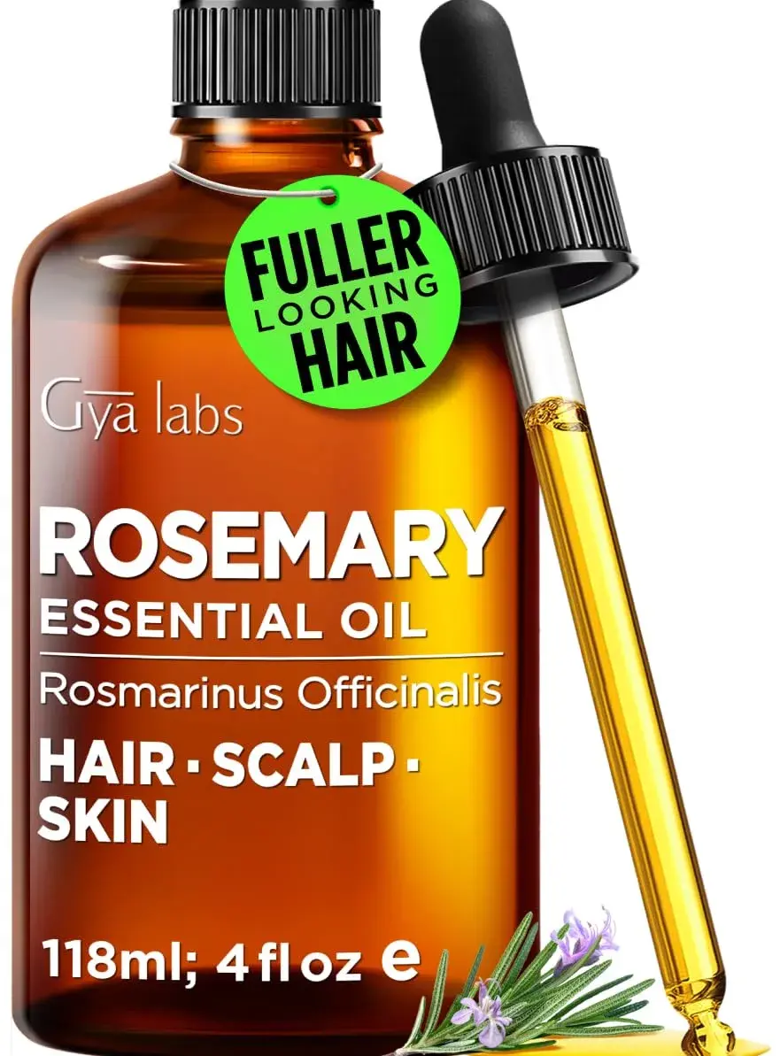 Gya Labs Pure Rosemary Essential Oil 118ml (4 Fl Oz) | Supports Fuller-Looking Hair & Scalp Wellness - main product image