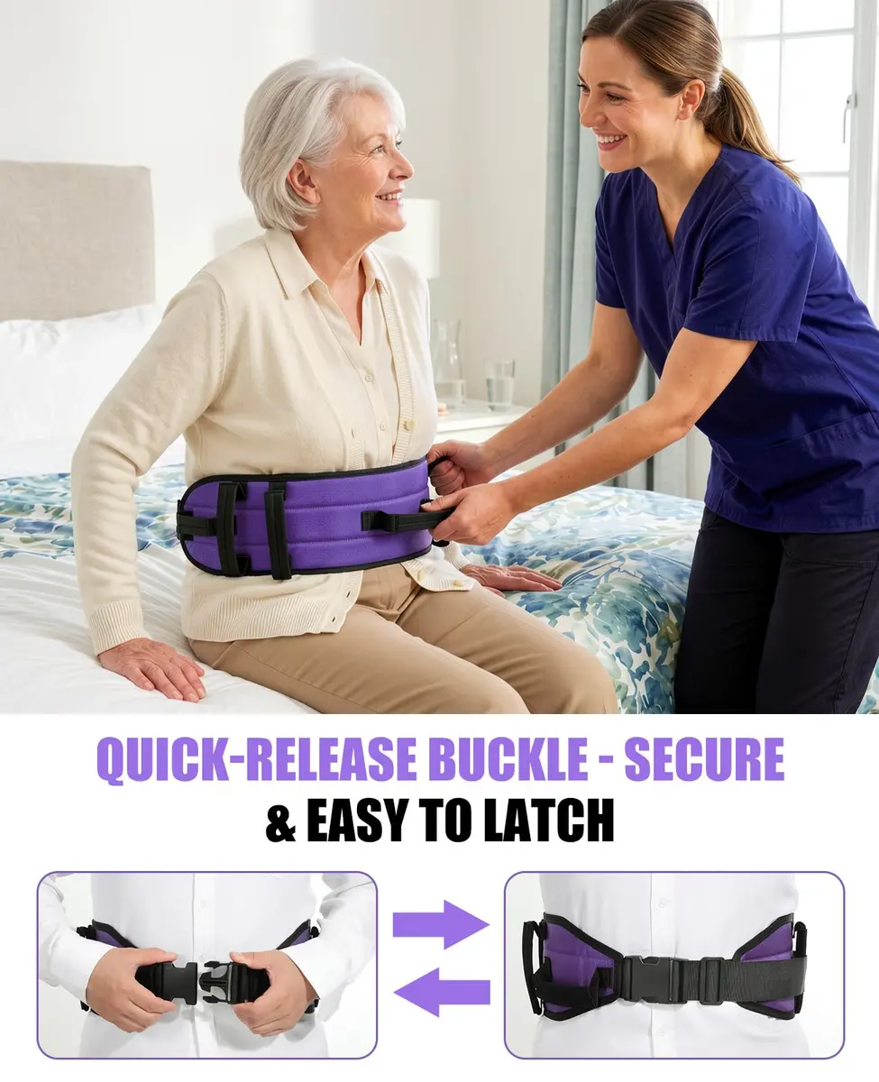Rhino Valley Gait Belt 150cm (59in) with 7 Handles | Durable Elderly Transfer Support - view 7