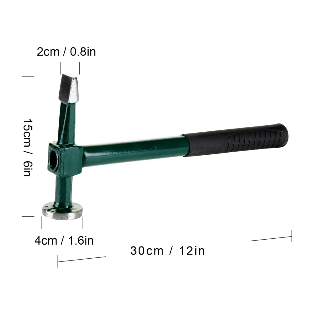 BinaryABC Sheet Metal Hammer, Auto Body Planishing Tool for Car Dent Repair, 30cm (11.8in) - view 2