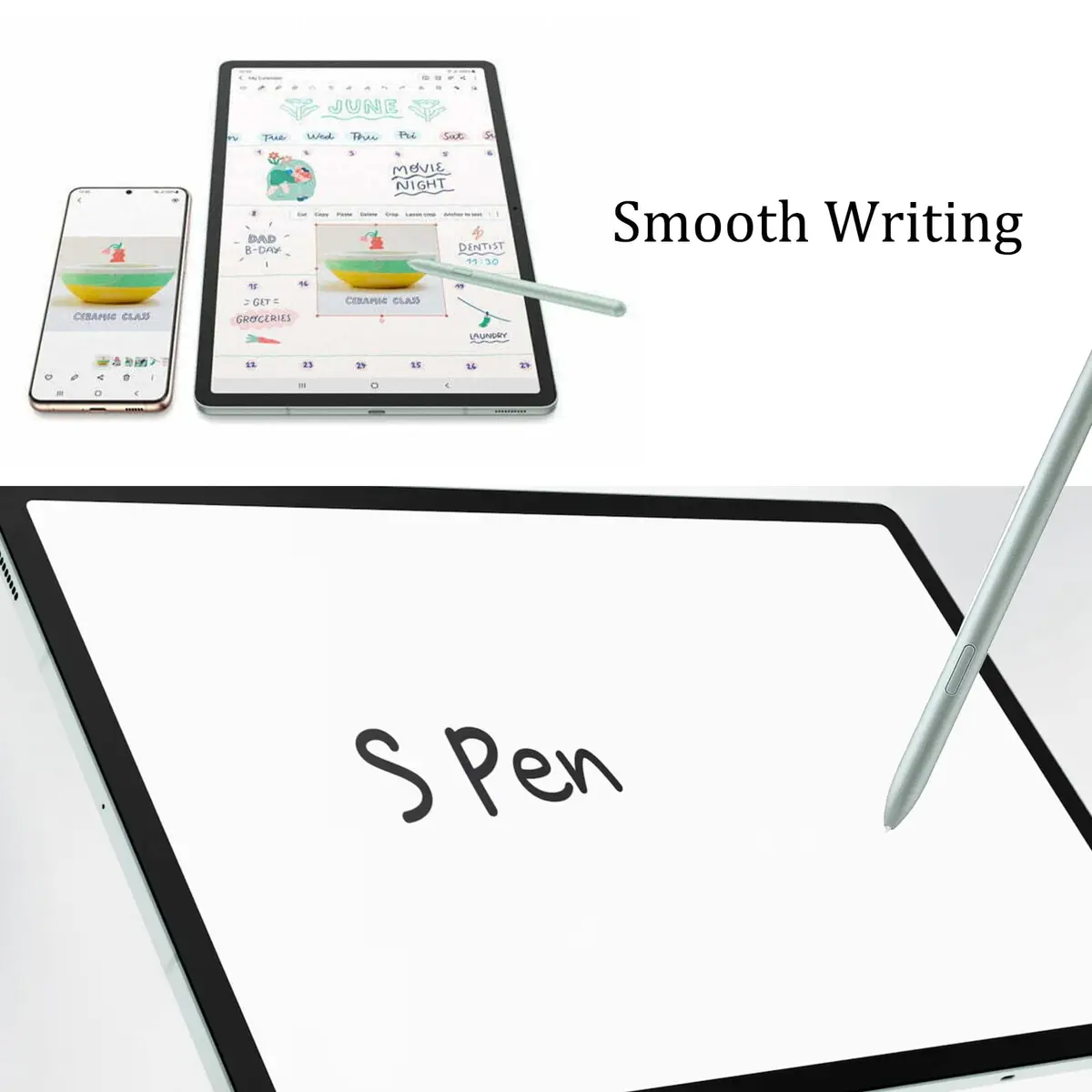 Mingxiong 2Pcs Input Pen for Samsung Galaxy Tab S9 FE | Pressure Sensitive, Green - view 4