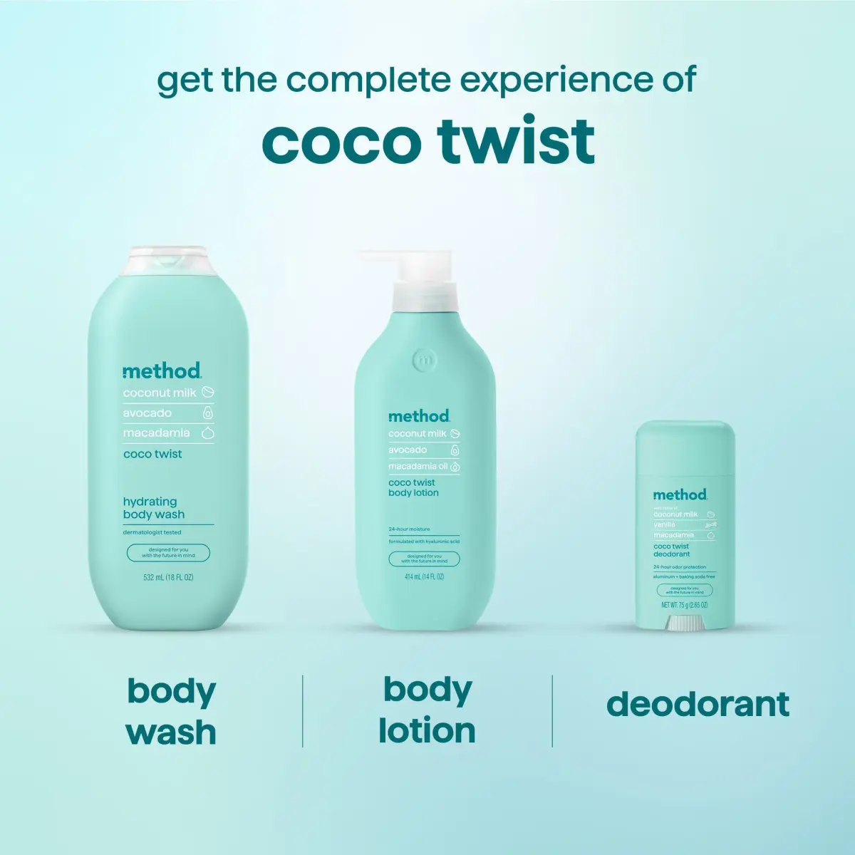 method Coco Twist Body Lotion 414ml (14 fl oz) | 24hr Moisture with Shea Butter & Hyaluronic Acid - view 8