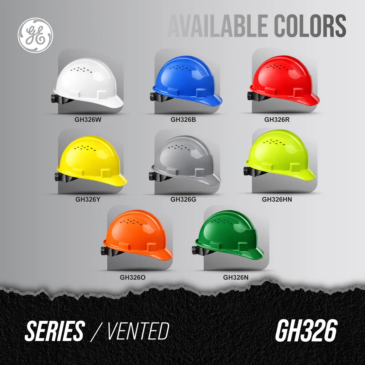 GE Cap Style Hard Hat, 4-Point Ratchet Suspension, Green (Vented) | ANSI Class C Impact Safety - view 6