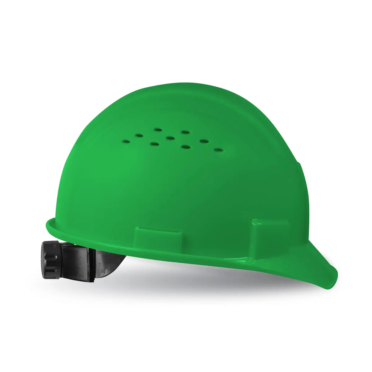 GE Cap Style Hard Hat, 4-Point Ratchet Suspension, Green (Vented) | ANSI Class C Impact Safety - view 7