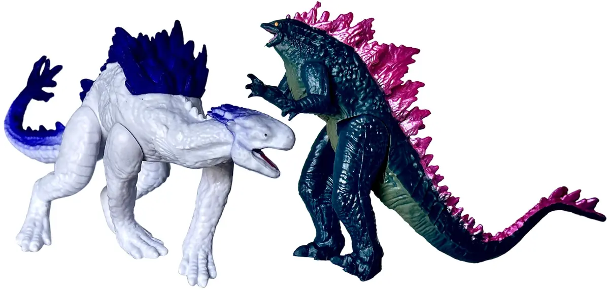 TwCare Dinosaur & Dragon Action Figures Set of 10 | Godzilla x Kong Battle Roar Cake Toppers (4.5 in length, 3.8 in height) - view 5