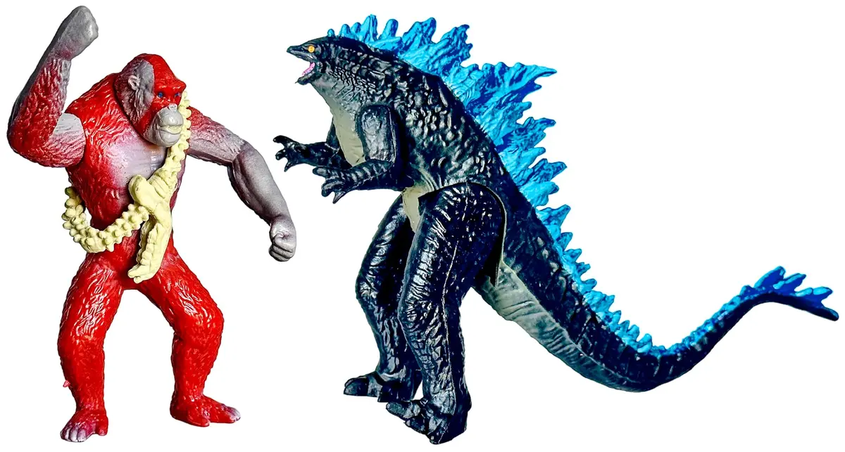 TwCare Dinosaur & Dragon Action Figures Set of 10 | Godzilla x Kong Battle Roar Cake Toppers (4.5 in length, 3.8 in height) - view 6