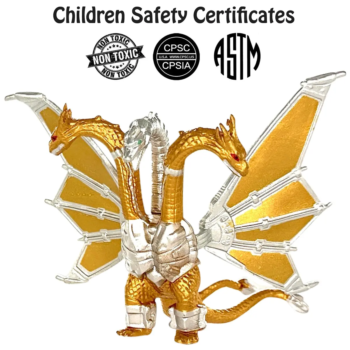 TwCare Dinosaur & Dragon Action Figures Set of 10 | Godzilla x Kong Battle Roar Cake Toppers (4.5 in length, 3.8 in height) - view 3
