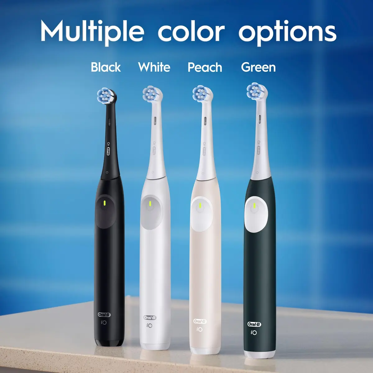 Oral-B iO2 Rechargeable Electric Toothbrush Night Black | 3 Modes, Pressure Sensor, 2 Brush Heads - view 8
