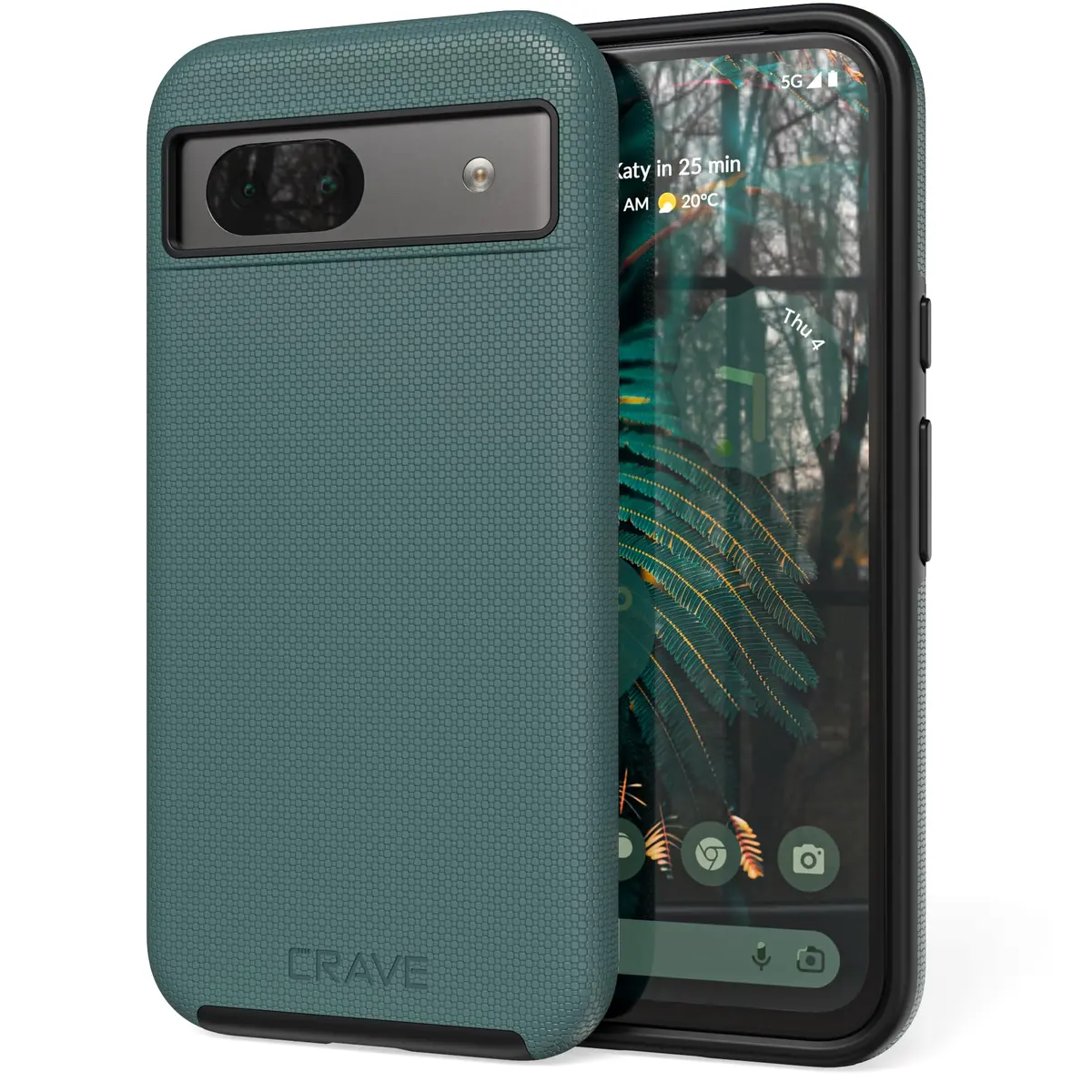 Crave Dual Guard for Google Pixel 8a Case - Forest Green | Dual Layer TPU/PC Protection - main product image