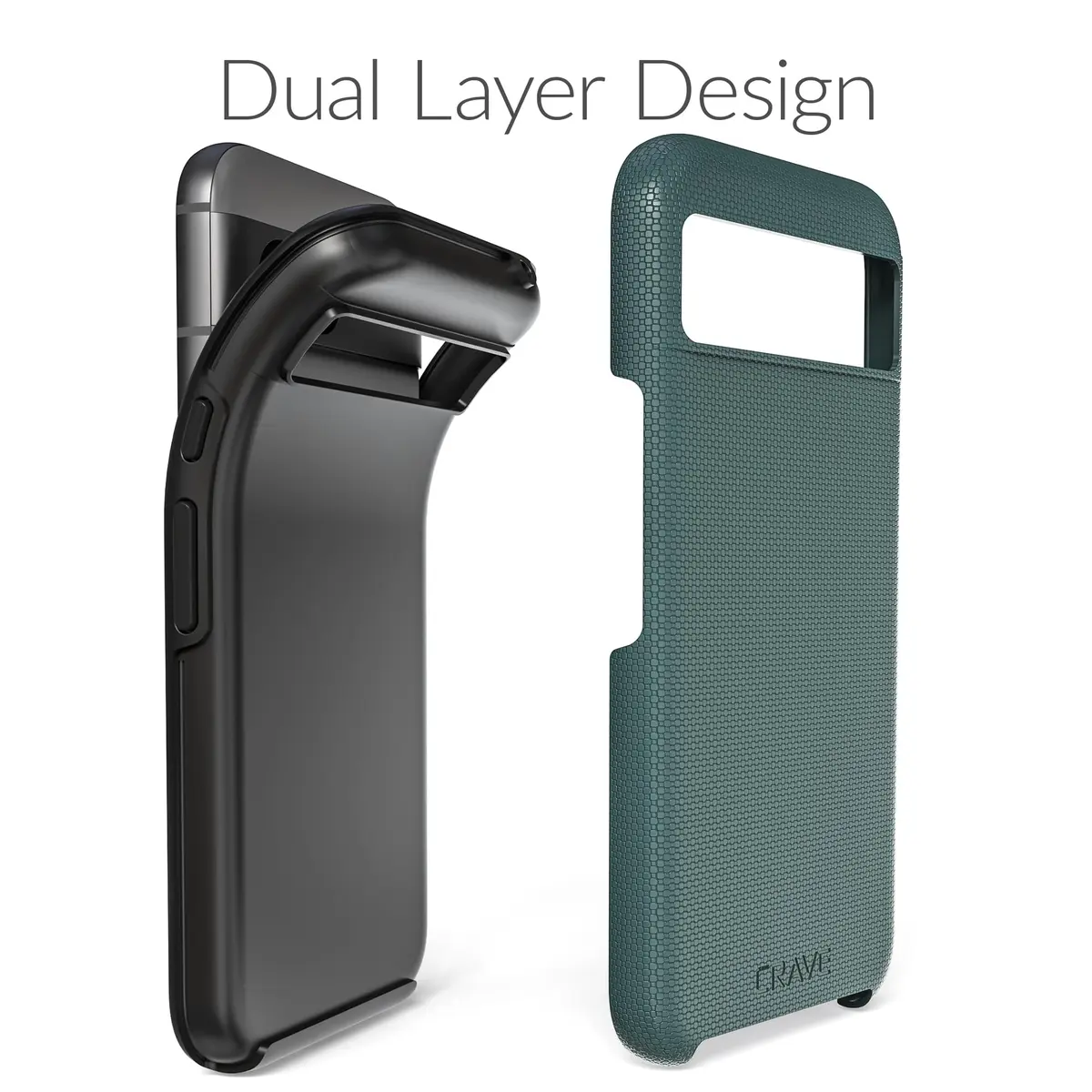 Crave Dual Guard for Google Pixel 8a Case - Forest Green | Dual Layer TPU/PC Protection - view 4
