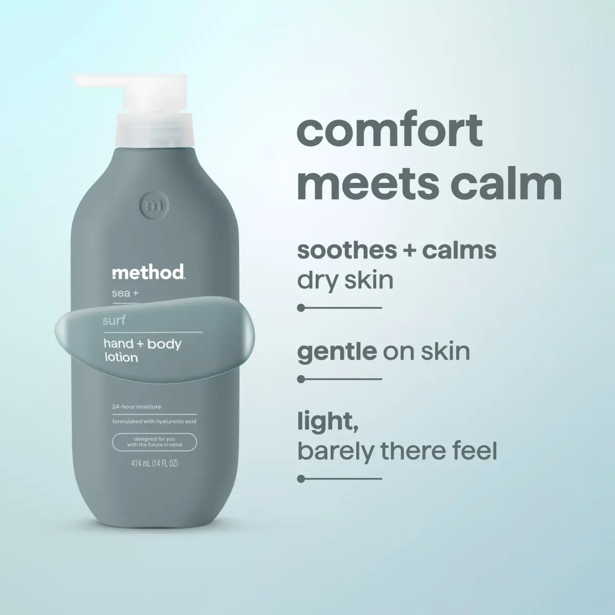 method Men's Sea + Surf Body Lotion 414ml (14 fl oz) | Hydrates Skin All Day - view 6